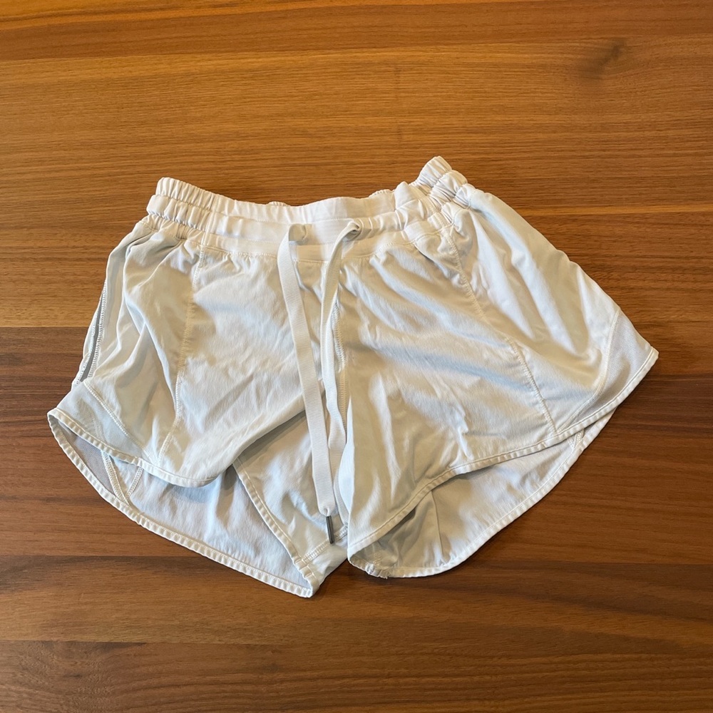 White Lululemon Running Shorts